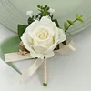 10PCS Bridal Groom Guests Wedding Catering Rose Corsage Boutonniere Wrist Artificial Flower Bouquets