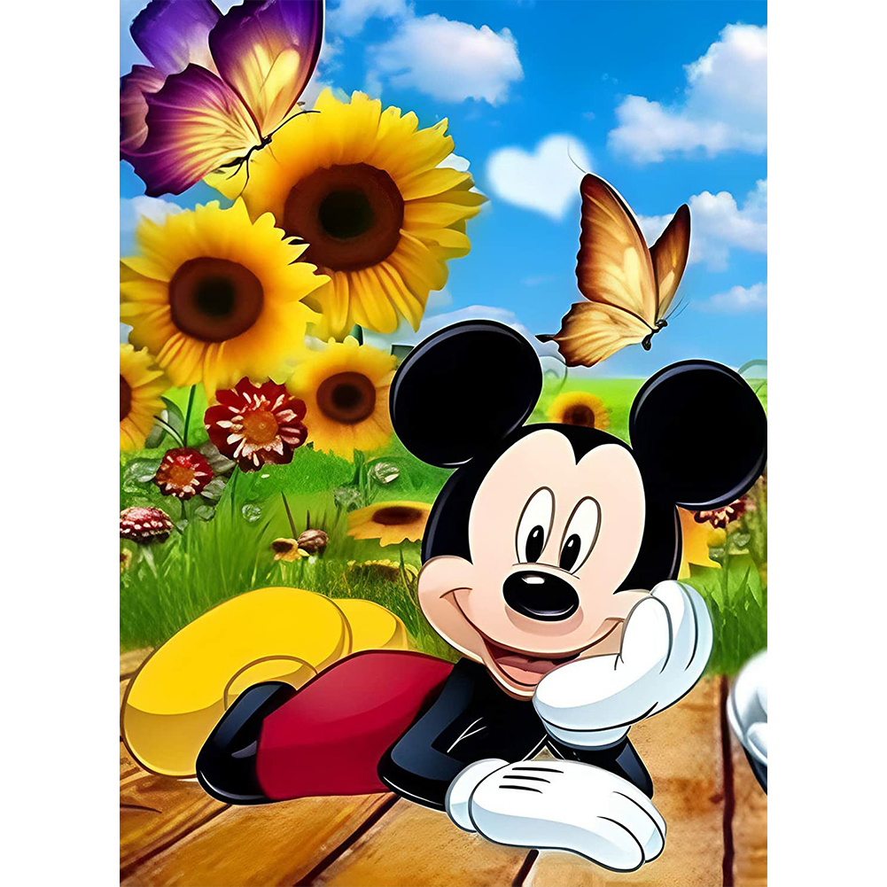 Mickey Mouse 30*40CM(Canvas) Full Round Drill Diamond Painting gbfke