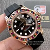 Rolex Yacht-Master 116695SATS Rainbow Sapphire Bezel "HARIBO" Black Dial 40mm Super Clone