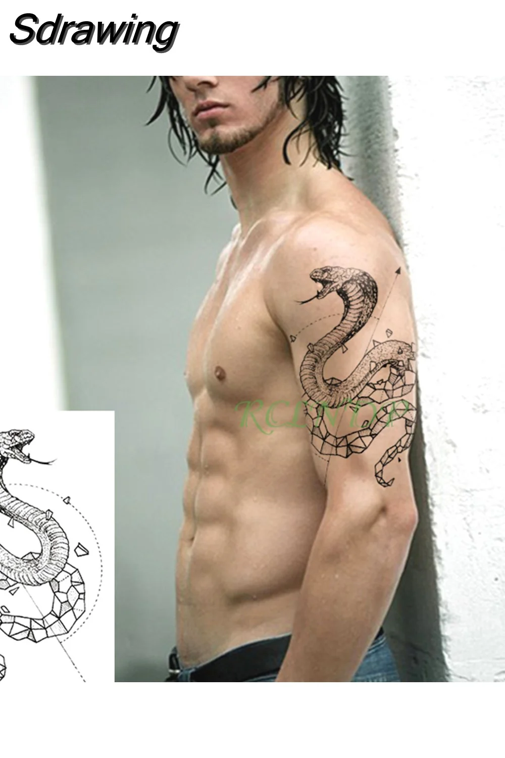 Sdrawing Temporary Tattoo Sticker crow tiger Ganesha wolf forest tatto stickers flash tatoo fake tattoos for women men 7