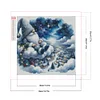 5D DIY Full Square Drill Diamond Painting Santa and Elves Kit Home Decor 35x35cm