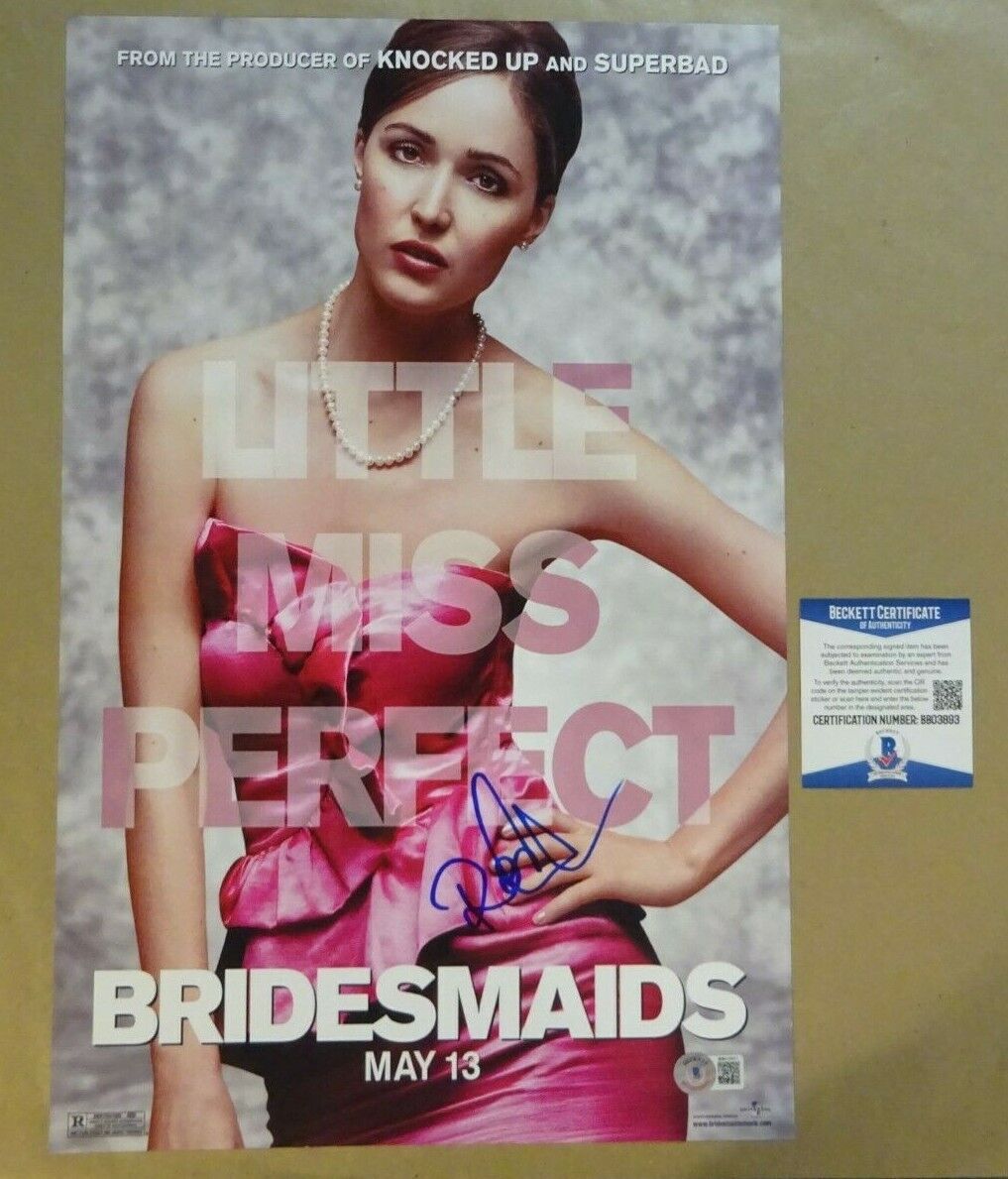 Autographed ROSE BYRNE Signed BRIDESMAIDES Photo Poster painting 11x17