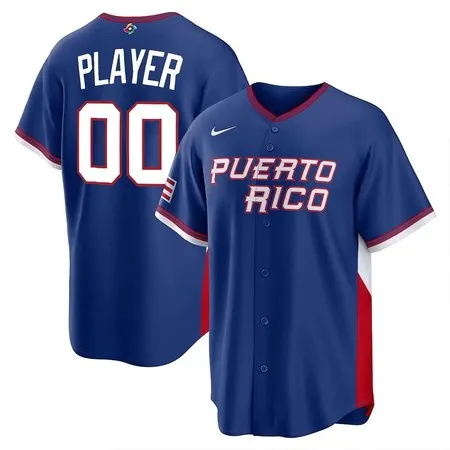 Youth Puerto Rico Baseball Custom White 2026 World Baseball Classic Home Jersey