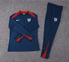 2024 England Half-Pull Training Suit Royal blue Soccer Jersey Set