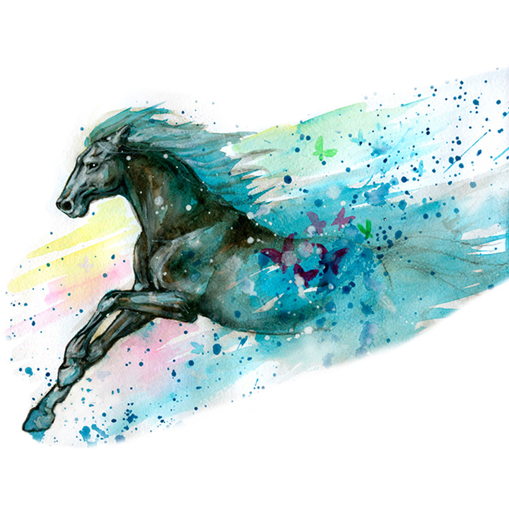 

30*40CM - Round Drill Diamond Painting - Running Horse, 501 Original