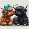 Highland Cattle-14CT Stamped Cross Stitch 40*40cm tapestrymarket