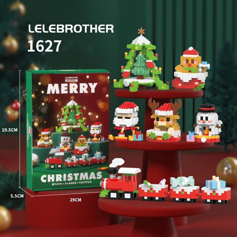 Compatible With Small Particles Christmas Building Blocks Suit Children Assembled Christmas Tree Toys Santa Claus