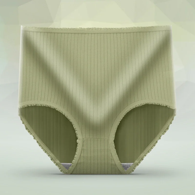 Billionm Women High Waist Panties Solid Color Brand Underwear Slim Fit Belly Underpant Basic Briefs 2022 New Lingerie for Female