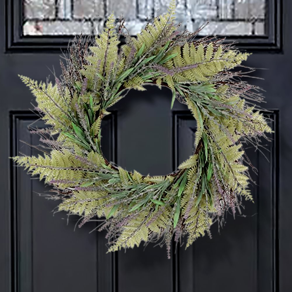 Faux Lavender Spring Wreath For Front Door