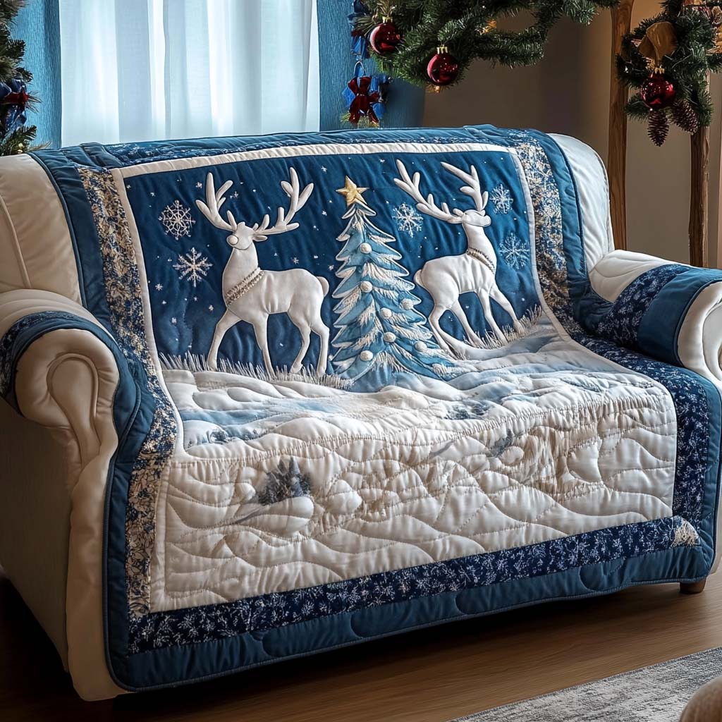 Festive Magic Quilted Sofa Cover NCU0NT11044 everthome