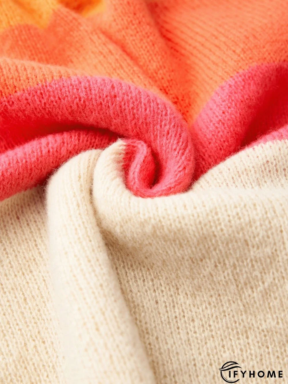 Casual Long Sleeve V neck Tunic Sweater Knit Jumper | IFYHOME