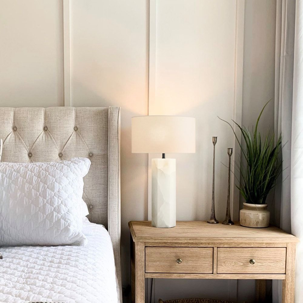 Sarezzo Stone Hexagonal Table Lamp JOSENART Josenart
