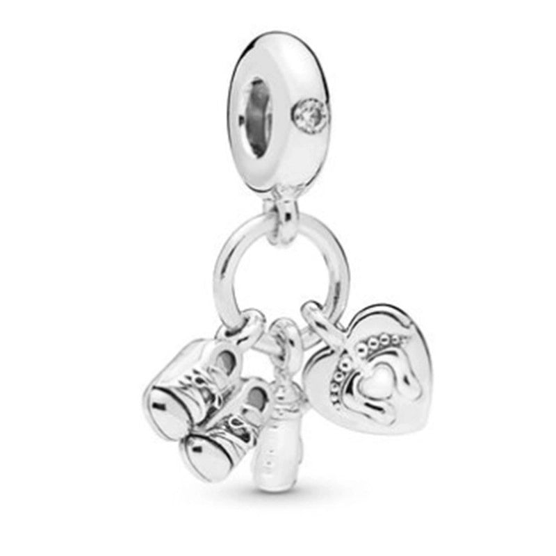 20 Pieces Zinc Alloy Starfish Paw Print Heart Shape Pendant Jewelry Accessories