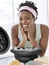 Silicone Face Ice Bath Bowl Folding Cold Plunge Basin Built In Icetray Skin Care