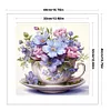 Flower Teacup-11CT Stamped Cross Stitch 40*40cm/15.75*15.75in tapestrymarket