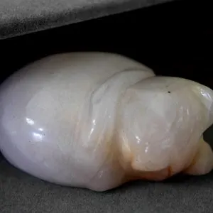 pornhint Pornhint Large Mountain Jasper Sleeping Cat Spirit Animal Totem Fetish Figurine Hand Carved 7311