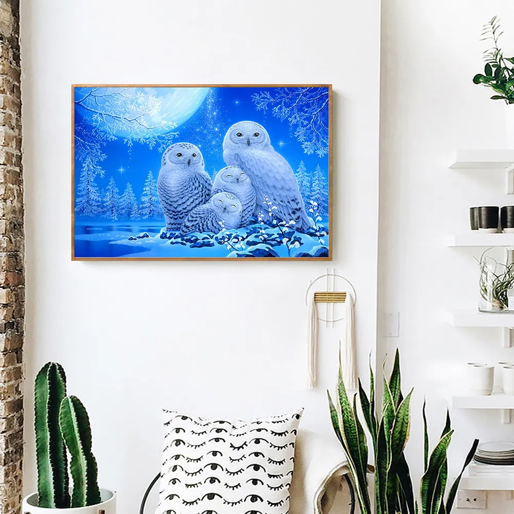 Full Round Diamond Painting 40*30cm - Owl