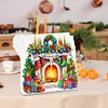 >SALE<Acrylic Christmas Fireplace Double Sided Diamond Painting Paper Towel Holder