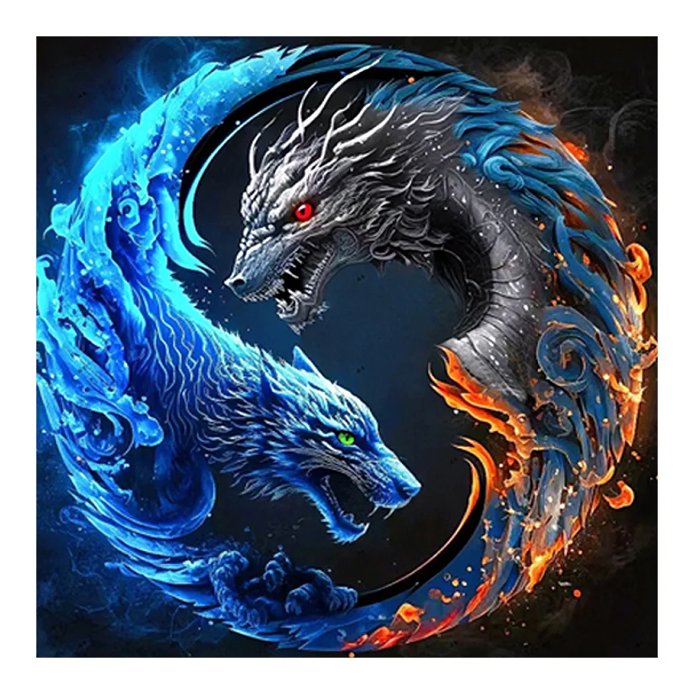 Dragon (canvas) full round or square drill diamond painting