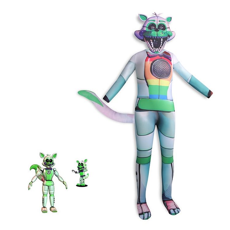 Mayoulove Five Nights at Freddys FNF Midnight Bear  Cosplay Costume with Mask Boys Girls Bodysuit Halloween Fancy Jumpsuits-Mayoulove