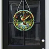 (US Only)PVC Glass Special Shaped Hummingbird Diamond Painting Hanging Sign Windows Decor