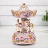 European retro double-layered carousel music box 