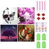 4Pcs Blumen und Natur - Rundbohrer Diamantmalerei - 30*30cm