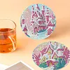 8pcs DIY Diamond Painting Coaster Kit - House