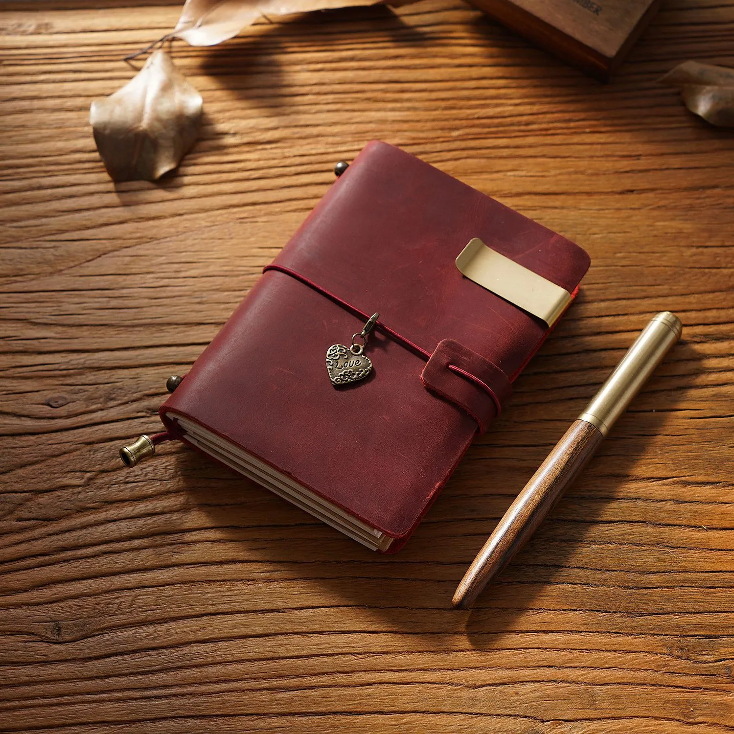 Fromthenon Leather TN Travel Notebook Handbook Diary First Layer Cowhide Diary Handbook Notes Handmade Loose-leaf Notebook