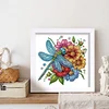 5D DIY Partial Special Shaped Drill Diamond Painting Kit Dragonfly Decor With Frame Kit 18x18cm
