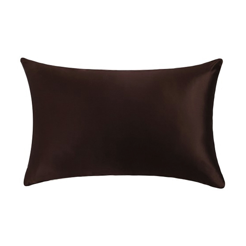 19 Momme Taie d'oreiller en soie Chocolat