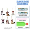 6Pcs Hunde doppelseitig - 5d DIY Handwerk Schlüsselanhänger