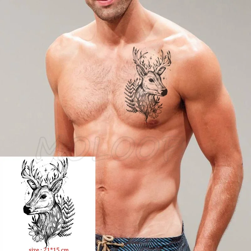 Waterproof Temporary Tattoo Sticker angry wolf mountain tatoo water transfer fake tatoo flash tatto Woman Man kid 14.8*21 cm