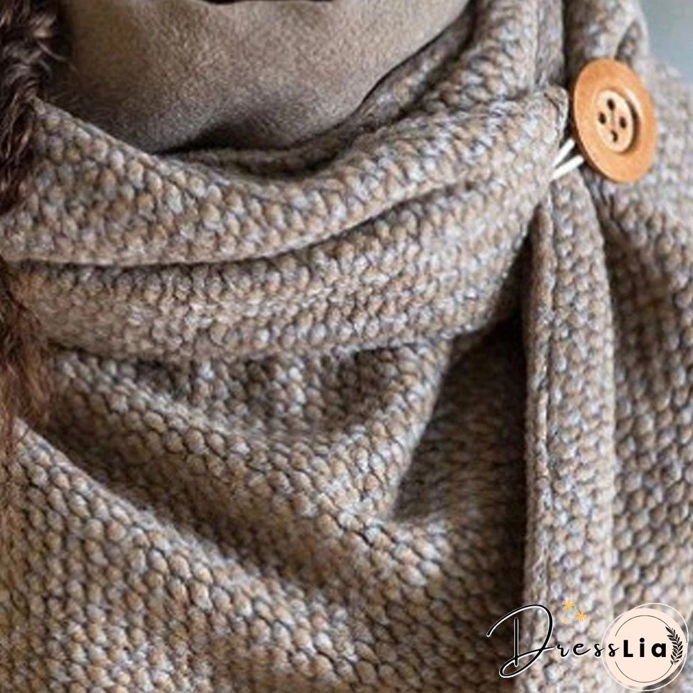 Plain Soft Button Scarf