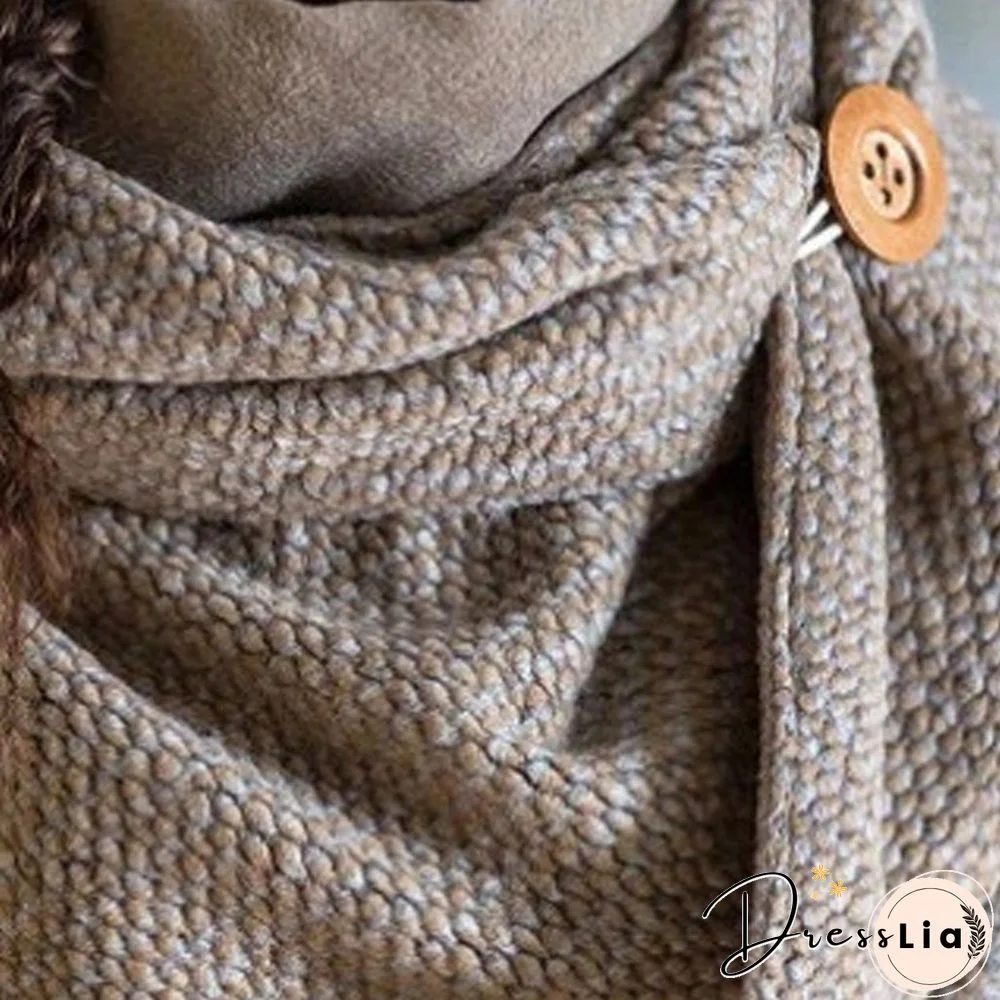 Plain Soft Button Scarf