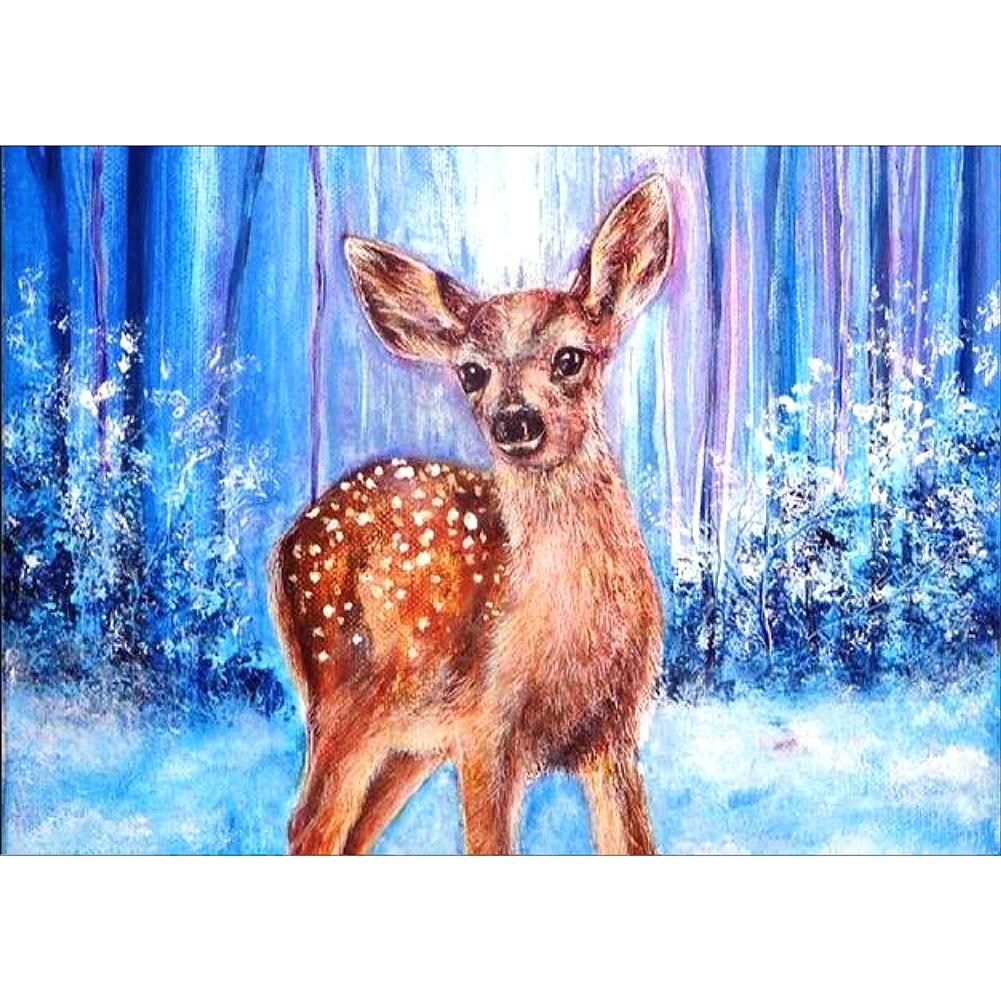 

40*30CM Round Drill Diamond Painting-Little Deer, 501 Original