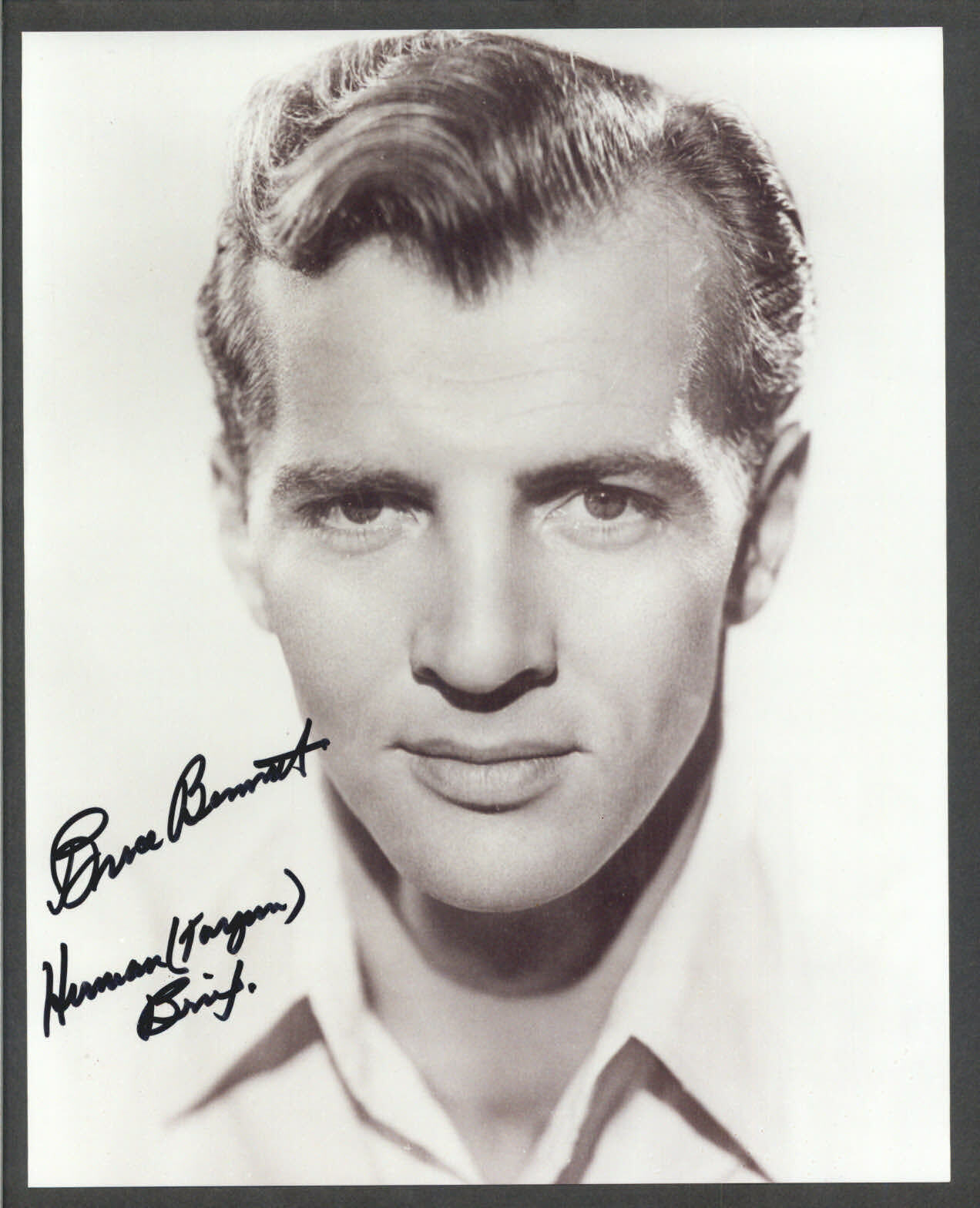 Bruce Bennett - Signed Vintage Celebrity Autograph Photo Poster painting - Tarzan - Herman Brix