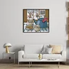 Winter Outside Window-14CT Stamped Cross Stitch 22*20cm/8.66*7.87in