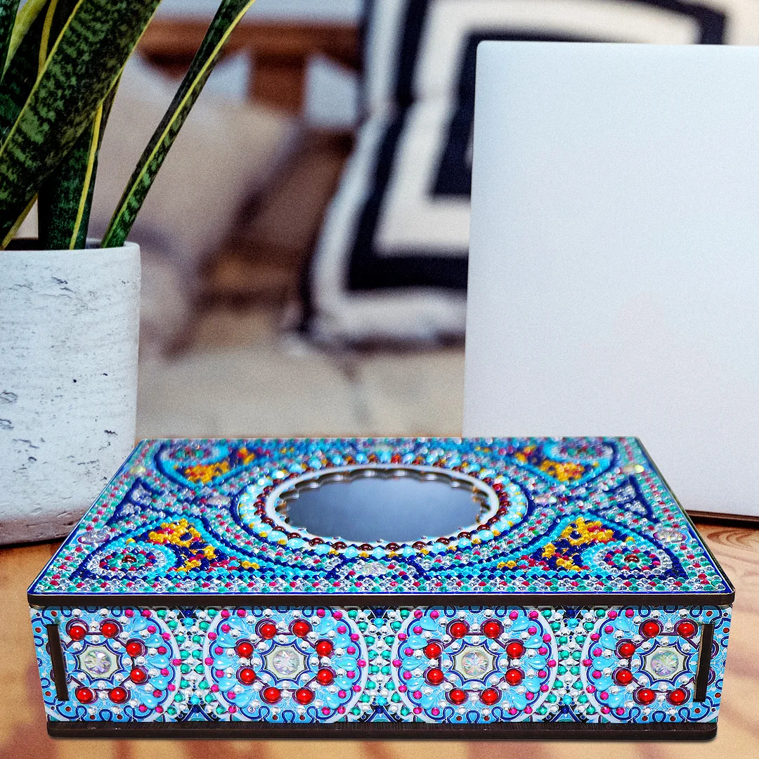 New Diamond Mosaic Set Wooden Box With Mirror Diamond Painting Jewelry Storage Box Diamond Embroidery Diy Girl Birthday Gift