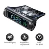 Solar/USB Car Dashboard Clock with Time/Date/Temperature Display Vehicle Electronic Clock for Car Truck Office Home and Outdoor Camping