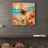 Diamond Painting -5D Full Round Drill French Bulldog Puppy(40x40cm)