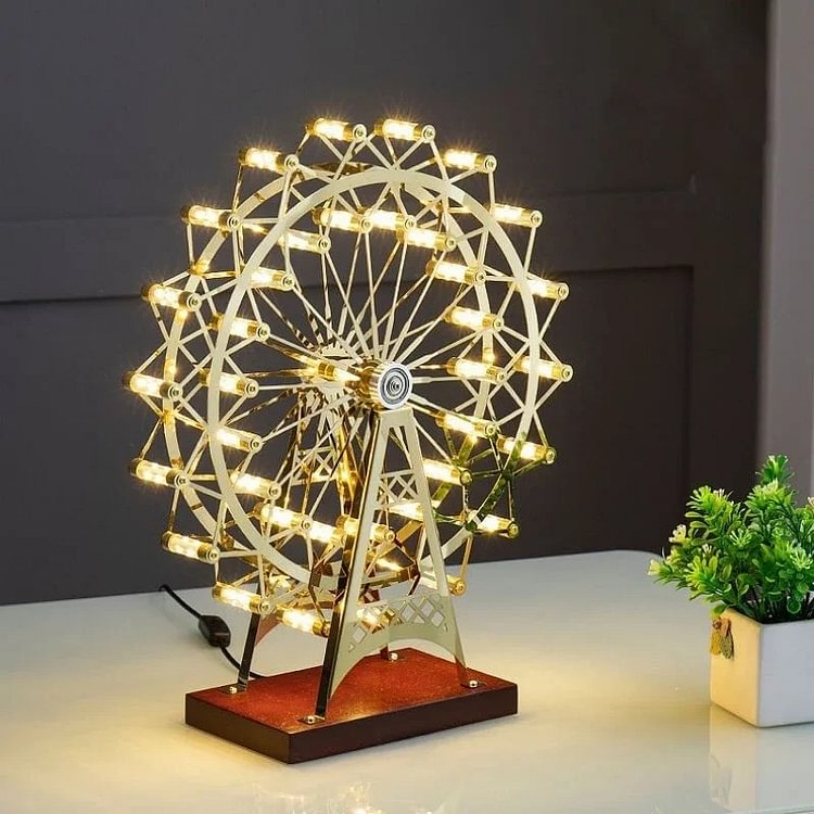 Retro Ferris Wheel Table Lamp-Rotatable Bluetooth Speaker CSTWIRE