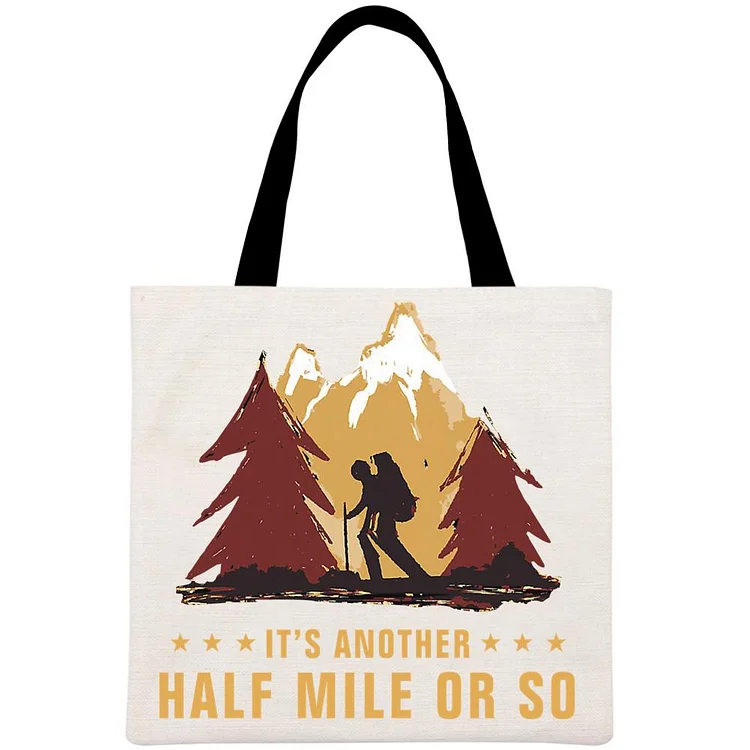 It's Another Half Mile Or So Printed Linen Bag-Annaletters