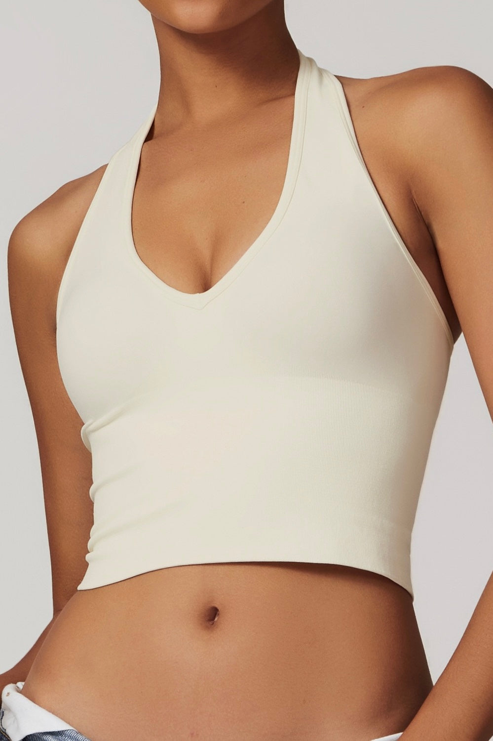 Halter Openback Crop Tank