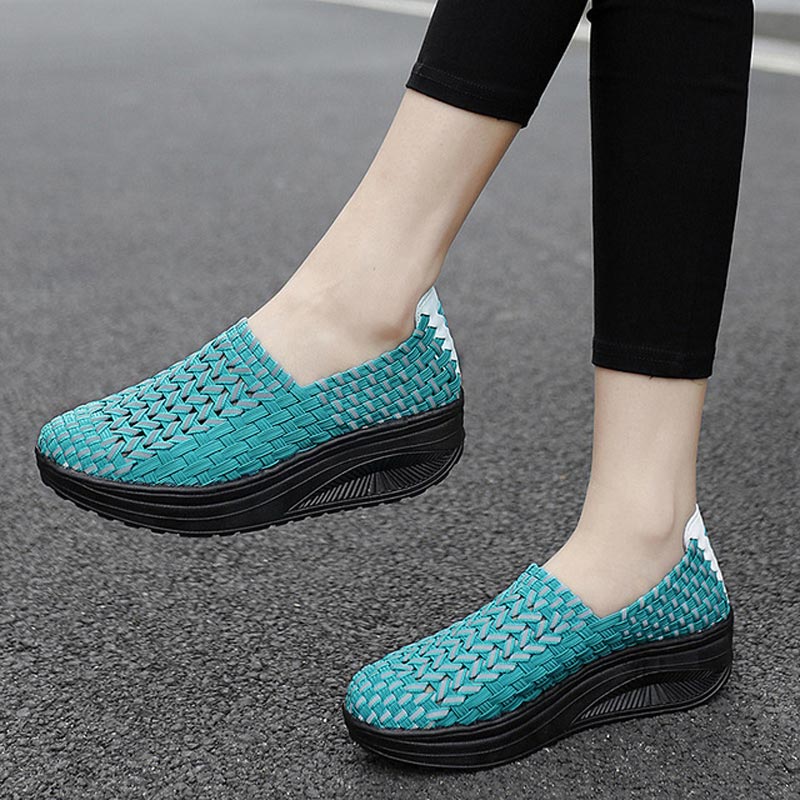 LookYno - Fashion Breathable Mesh Slip on Platform Orthopedic Shoes