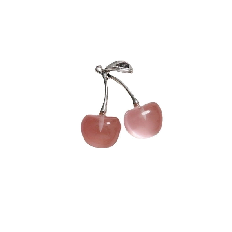 Summer Iced Emulational Fruit Cherry Cherry Diy Three-Dimensional Pendant Accessories Earrings For Women Earring Material