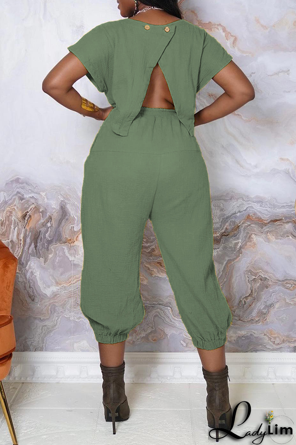 Yellow Fashion Print Patchwork O Neck Short Sleeve Two Pieces