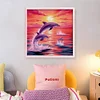 (Counted/Stamped)Dolphins At Sunset-11CT Cross Stitch 40*40cm/15.75*15.75in