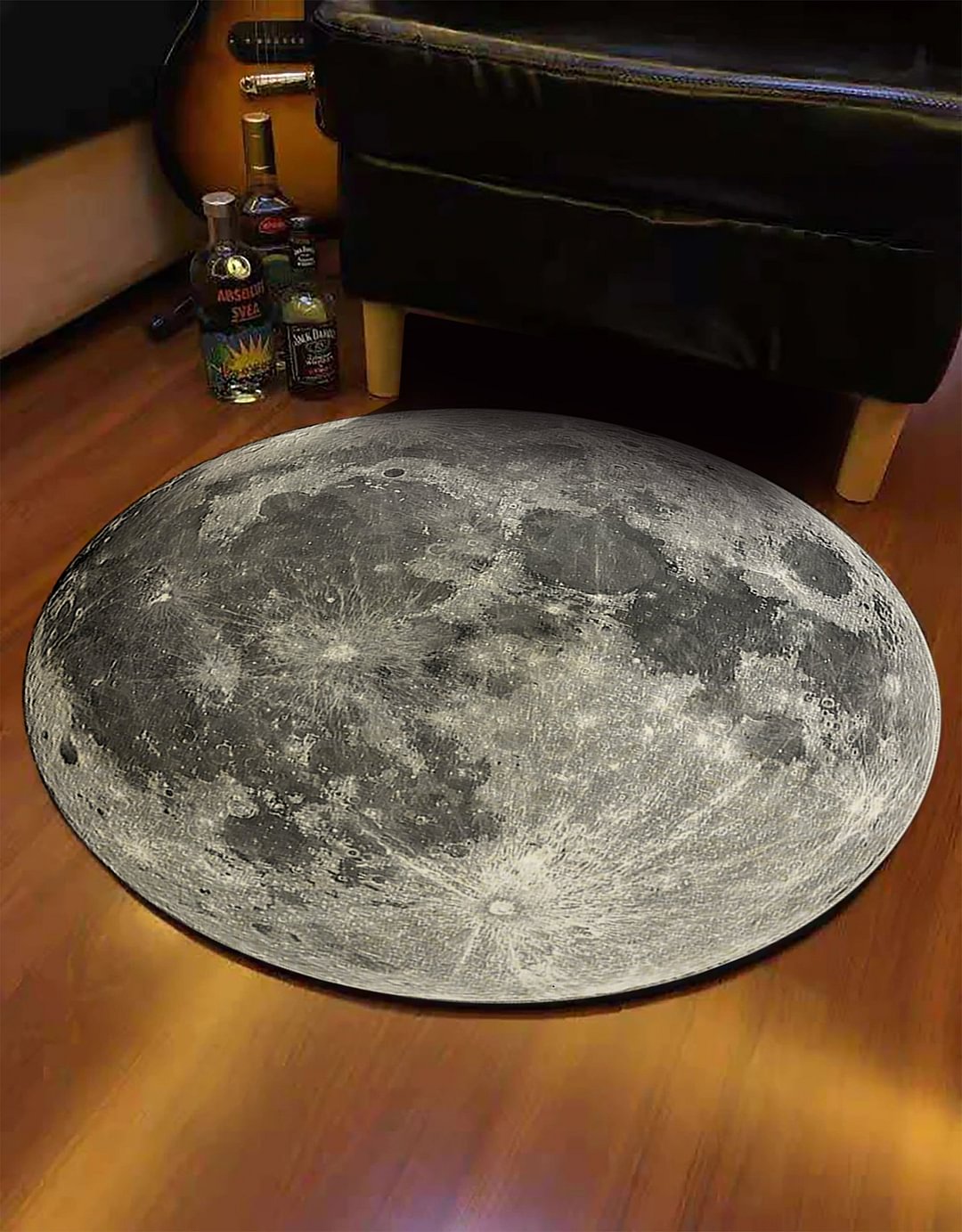 Moon Rug, Full Moon Carpet, 3D Round Full Moon Rug, Real Looking Non 