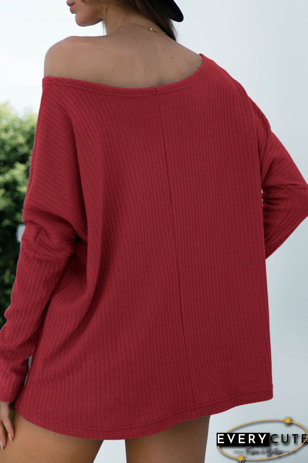 Fashion Casual Solid Split Joint Oblique Collar T-Shirts